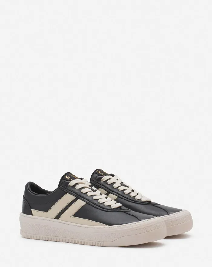 Women Sneakers Lanvin Lanvin X Future Leather Cash Sneakers For Women Dark Greybeige Women Sneakers Lanvin Lanvin X Future Leather Cash Sneakers For Women Dark Greybeige