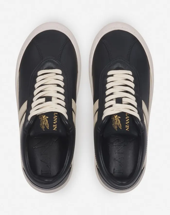 Women Sneakers Lanvin Lanvin X Future Leather Cash Sneakers For Women Dark Greybeige Women Sneakers Lanvin Lanvin X Future Leather Cash Sneakers For Women Dark Greybeige