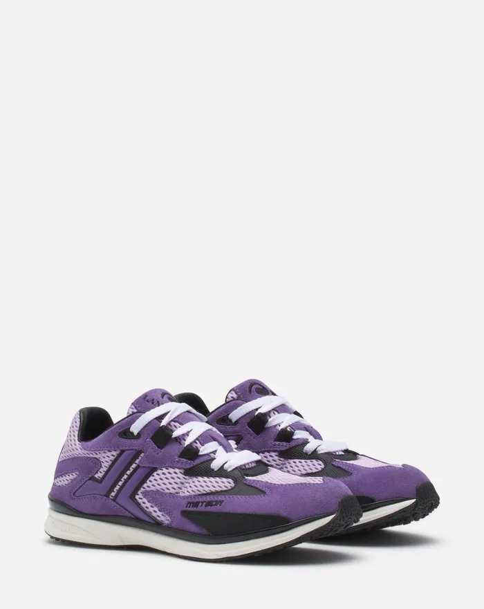 Women Sneakers Lanvin Meteor Sneakers In Mesh And Suede Mauvepurple Women Sneakers Lanvin Meteor Sneakers In Mesh And Suede Mauvepurple