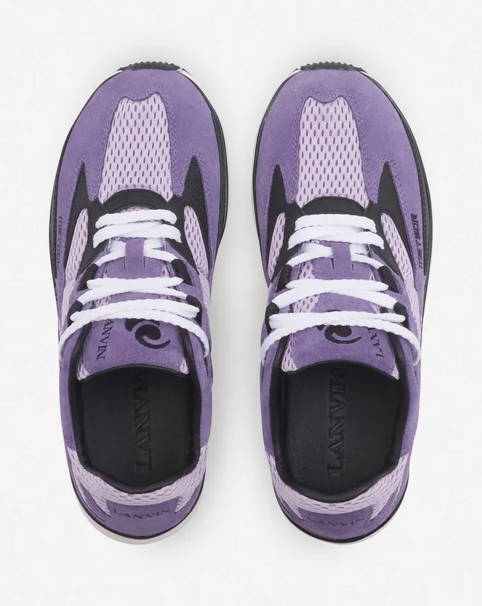 Women Sneakers Lanvin Meteor Sneakers In Mesh And Suede Mauvepurple Women Sneakers Lanvin Meteor Sneakers In Mesh And Suede Mauvepurple