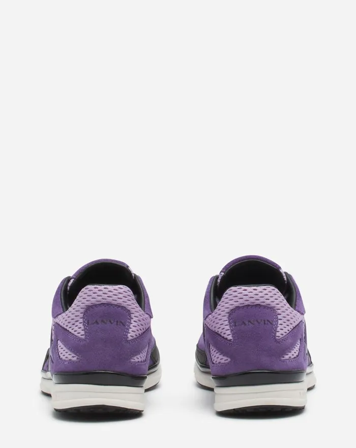 Women Sneakers Lanvin Meteor Sneakers In Mesh And Suede Mauvepurple Women Sneakers Lanvin Meteor Sneakers In Mesh And Suede Mauvepurple