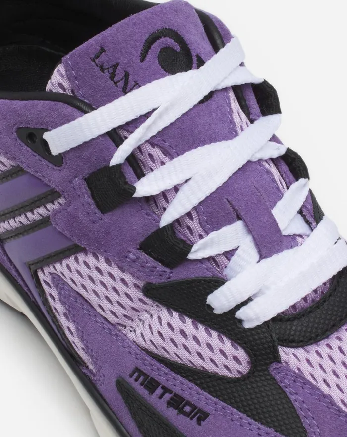 Women Sneakers Lanvin Meteor Sneakers In Mesh And Suede Mauvepurple Women Sneakers Lanvin Meteor Sneakers In Mesh And Suede Mauvepurple