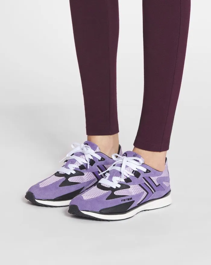 Women Sneakers Lanvin Meteor Sneakers In Mesh And Suede Mauvepurple Women Sneakers Lanvin Meteor Sneakers In Mesh And Suede Mauvepurple