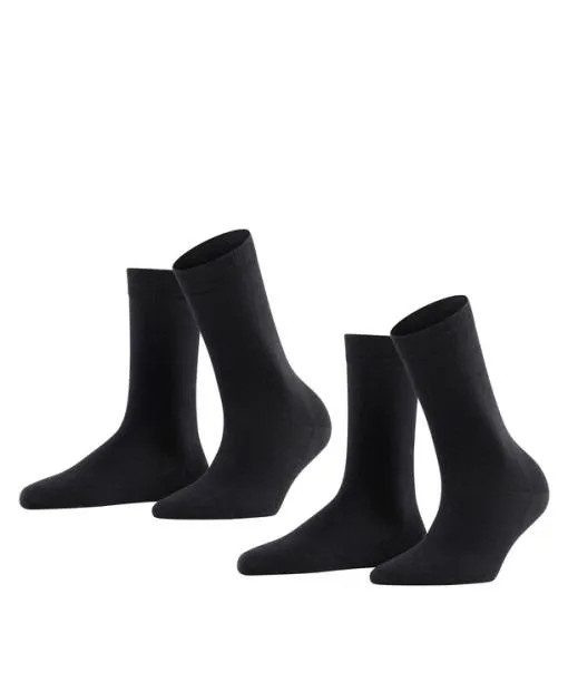 Women Softmerino 2Pack Women Socks Black FALKE Socks