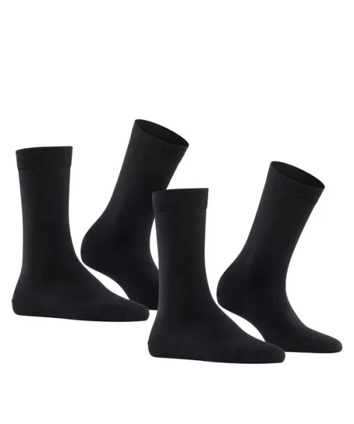Women Softmerino 2Pack Women Socks Black FALKE Socks
