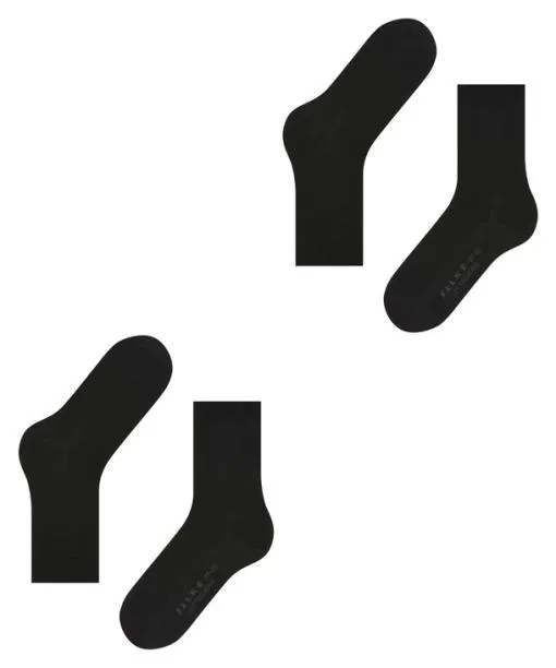 Women Softmerino 2Pack Women Socks Black FALKE Socks