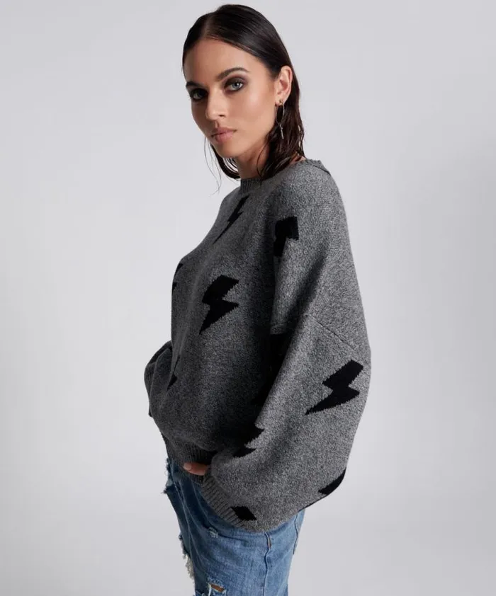 Women STATIC LIGHTNING SWEATER One Teaspoon Knitwear