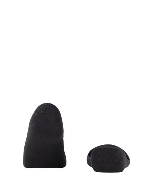 Women Step Medium Cut Box Women No Show Socks Black FALKE No Show Socks