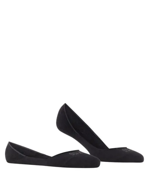 Women Step Medium Cut Box Women No Show Socks Black FALKE No Show Socks