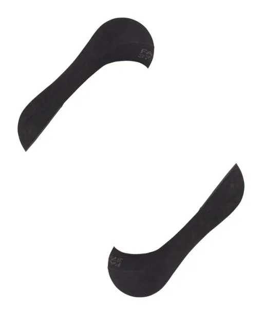 Women Step Medium Cut Box Women No Show Socks Black FALKE No Show Socks