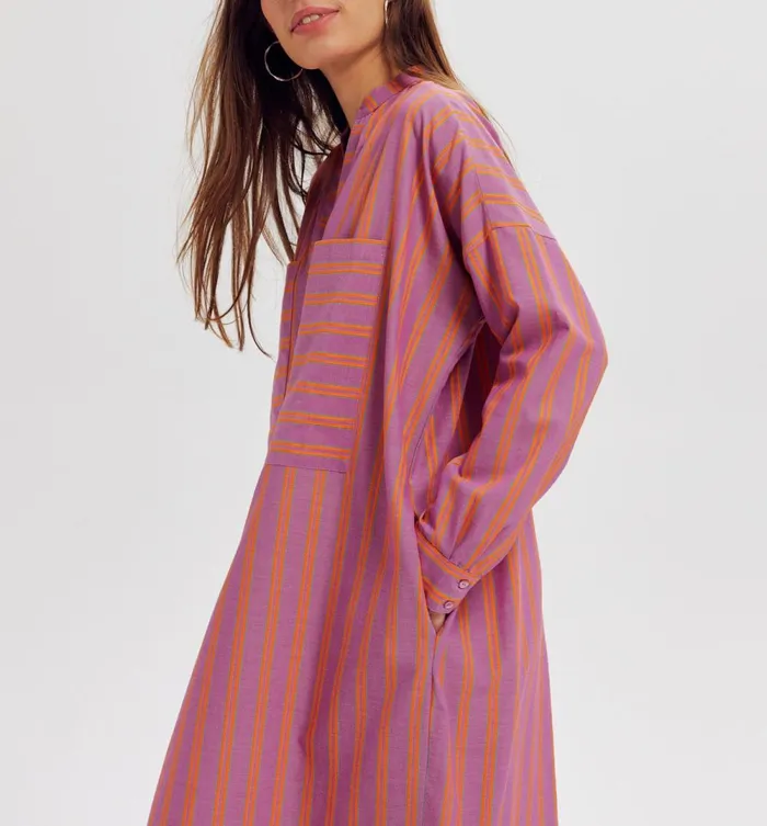 Women Striped Kaftan 8211 Pink Stripes Promod Dresses Women Striped Kaftan 8211 Pink Stripes Promod Dresses
