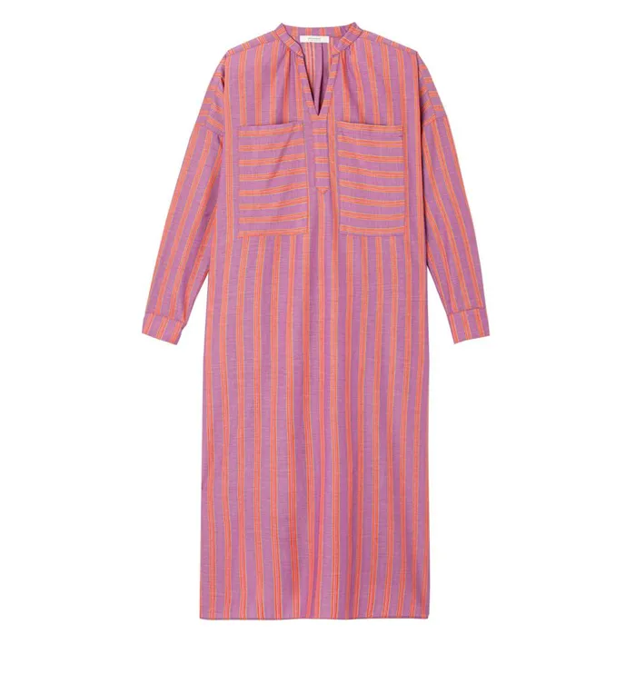 Women Striped Kaftan 8211 Pink Stripes Promod Dresses Women Striped Kaftan 8211 Pink Stripes Promod Dresses