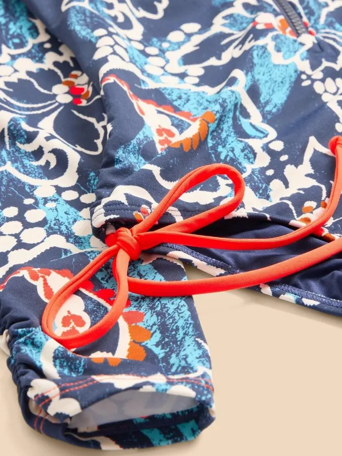Women Swimwear White Stuff Berri Tummy Control Swimsuit Navy Multi