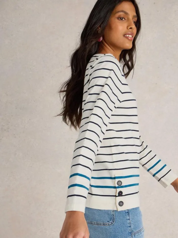 Women Tops and Tees White Stuff WILLOW STRIPE LS TOP White Multi Women Tops and Tees White Stuff WILLOW STRIPE LS TOP White Multi