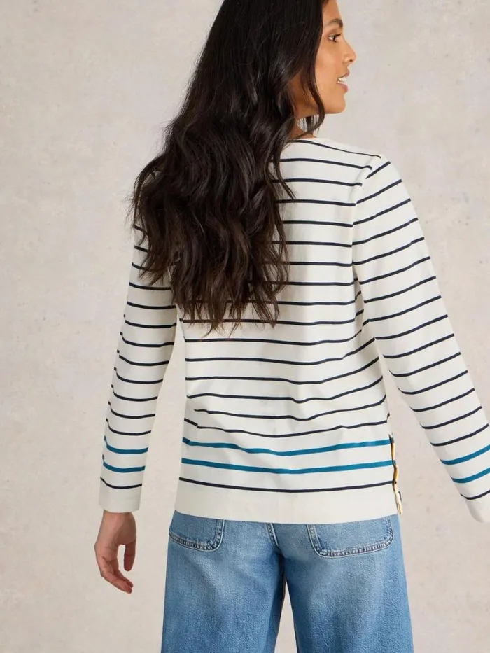 Women Tops and Tees White Stuff WILLOW STRIPE LS TOP White Multi Women Tops and Tees White Stuff WILLOW STRIPE LS TOP White Multi