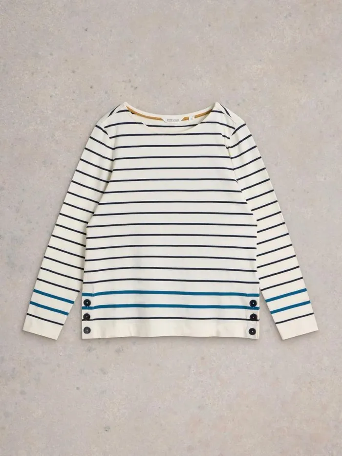 Women Tops and Tees White Stuff WILLOW STRIPE LS TOP White Multi Women Tops and Tees White Stuff WILLOW STRIPE LS TOP White Multi