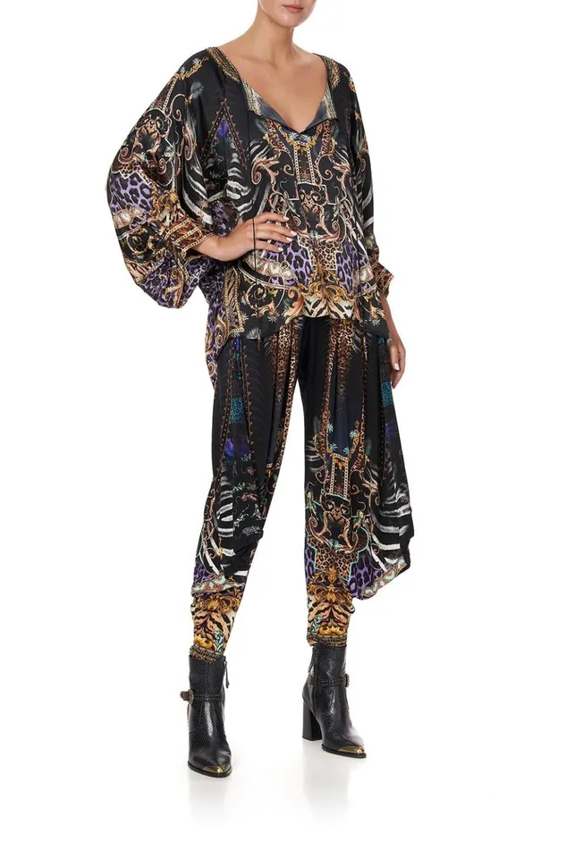 Women Tops Camilla Black Raglan Sleeve Blouse With Cuff Shes Got Grace