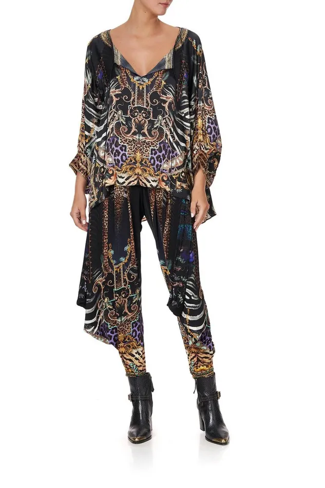 Women Tops Camilla Black Raglan Sleeve Blouse With Cuff Shes Got Grace