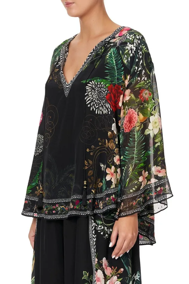 Women Tops Camilla Blouse With Cape Sleeve Raised With Wolves