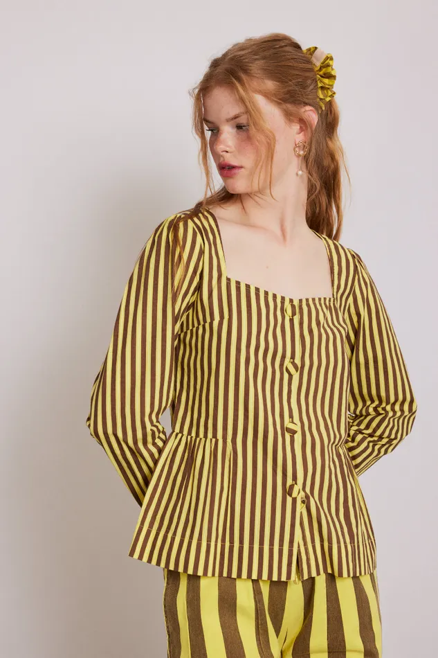 Women Tops Damson Madder Eloise Stripe Blouse
