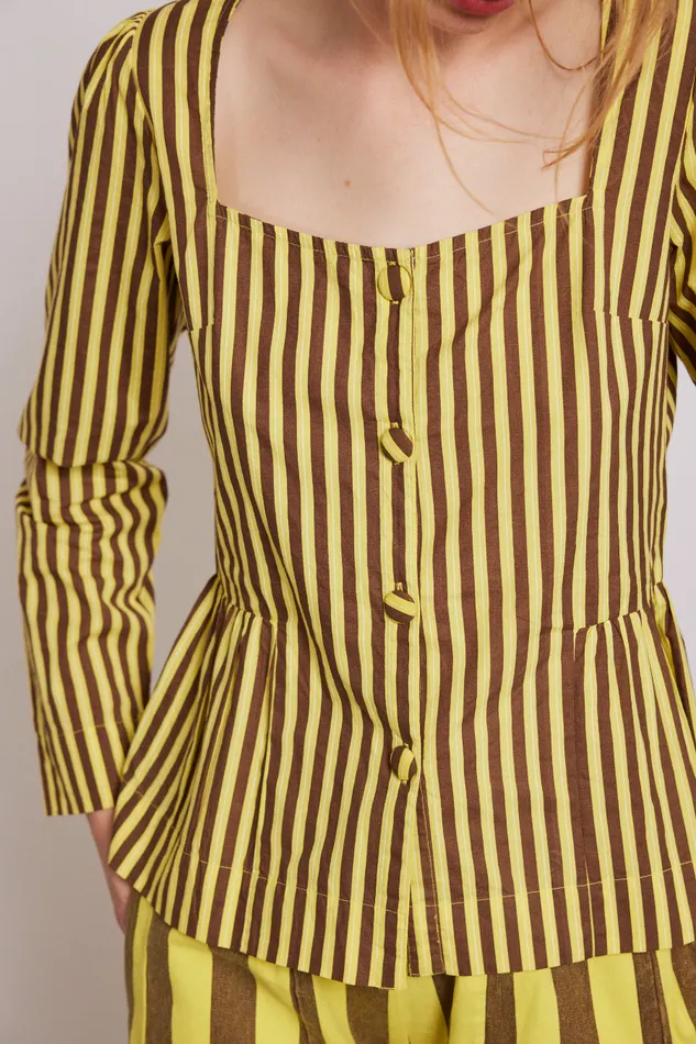 Women Tops Damson Madder Eloise Stripe Blouse