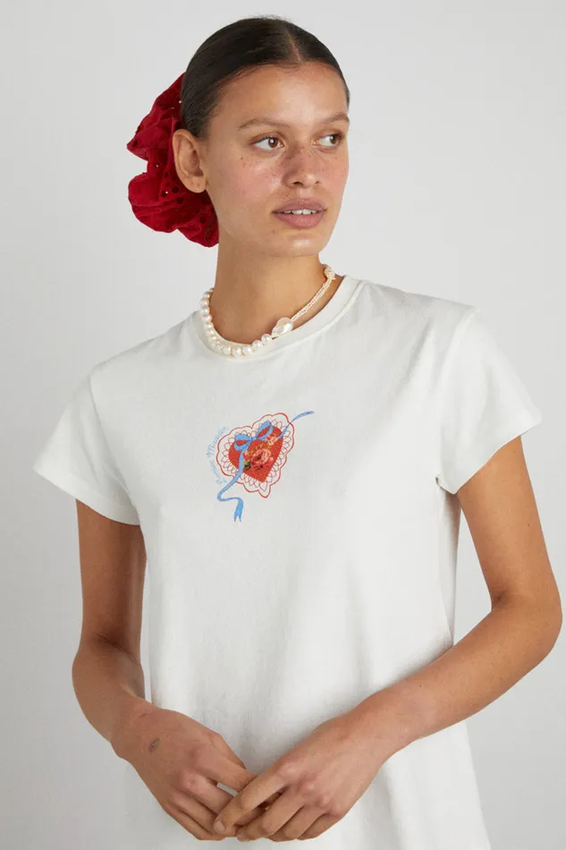 Women Tops Damson Madder Valentine Shrunken Tee