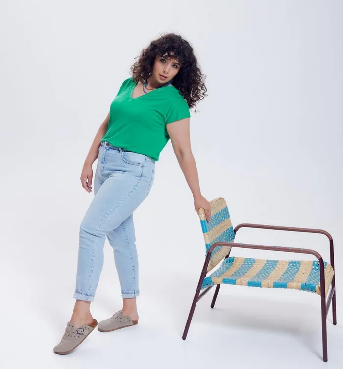 Women VNeck Top With Glitzy Detail 8211 Green Promod Tops Women VNeck Top With Glitzy Detail 8211 Green Promod Tops