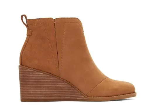 Women WomenClare Tan Leather Wedge Boot Tan TOMS Boots and Booties