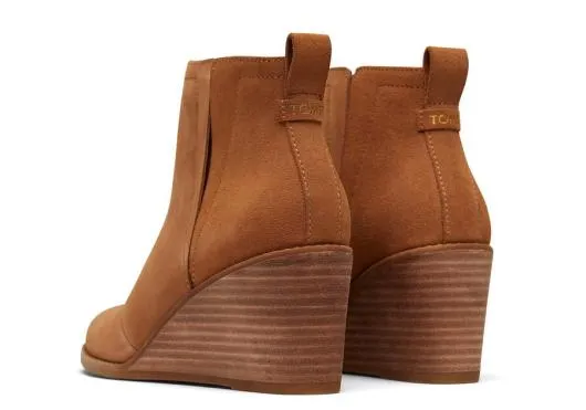 Women WomenClare Tan Leather Wedge Boot Tan TOMS Boots and Booties