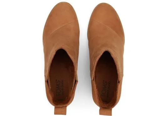 Women WomenClare Tan Leather Wedge Boot Tan TOMS Boots and Booties