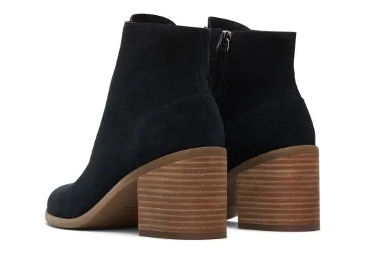 Women WomenEvelyn Black Suede LaceUp Heeled Boot Suede Black TOMS Dress Casual