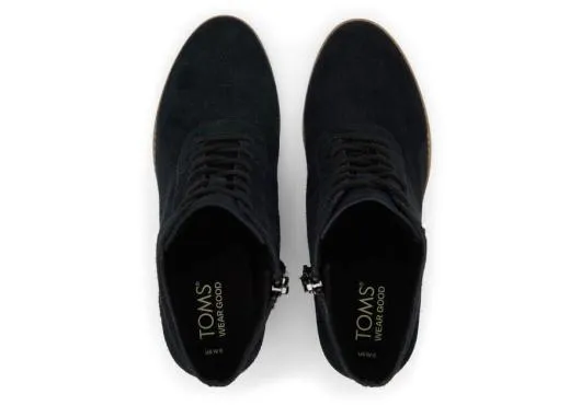 Women WomenEvelyn Black Suede LaceUp Heeled Boot Suede Black TOMS Dress Casual