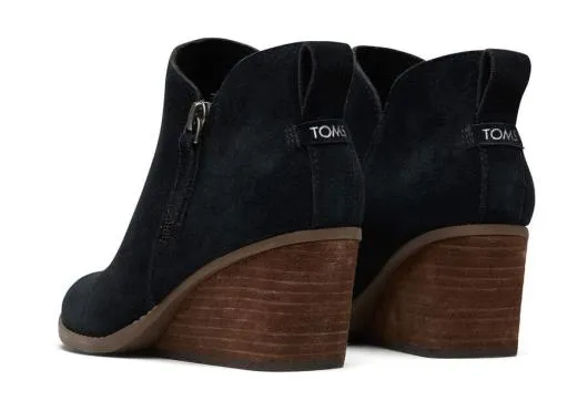 Women WomenGoldie Black Suede Wedge Boot Suede Black TOMS Exclusives