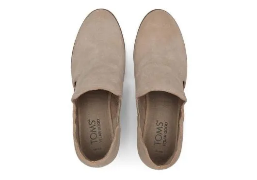 Women WomenKallie Taupe Suede Cutout Wedge Boot Desert Taupe TOMS Exclusives