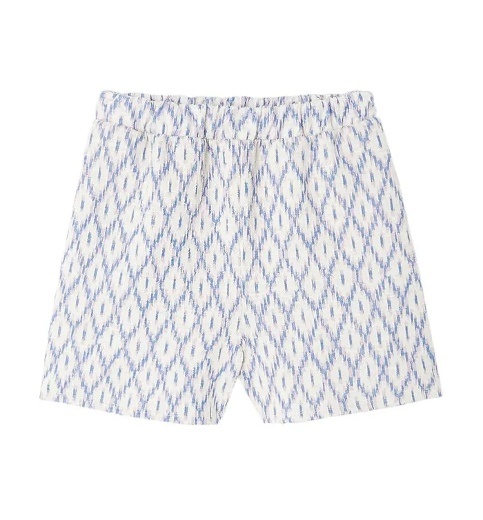 Women Woven Jersey Shorts 8211 Blue Print Promod Shorts