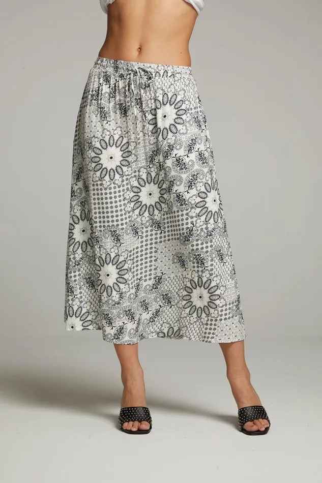 Womens Chaser Brand Bottoms Darby Paisley Bandana Midi Skirt