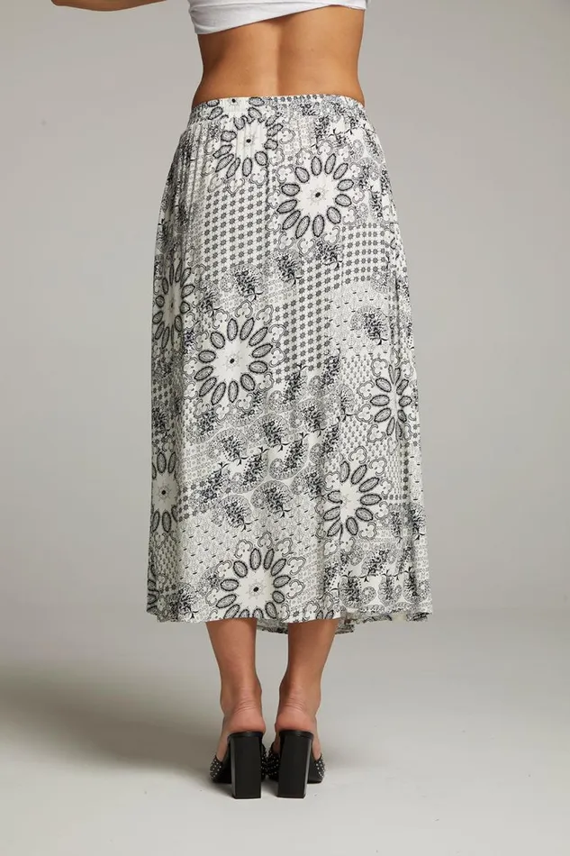 Womens Chaser Brand Bottoms Darby Paisley Bandana Midi Skirt