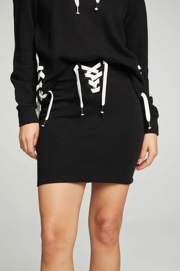 Womens Chaser Brand Bottoms Lace Up Mini Skirt