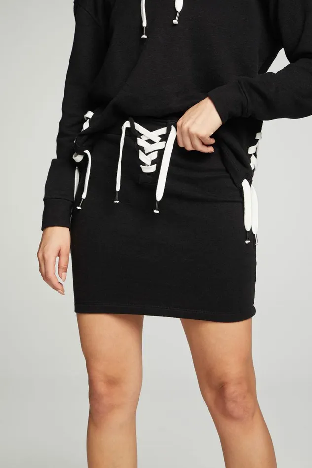 Womens Chaser Brand Bottoms Lace Up Mini Skirt