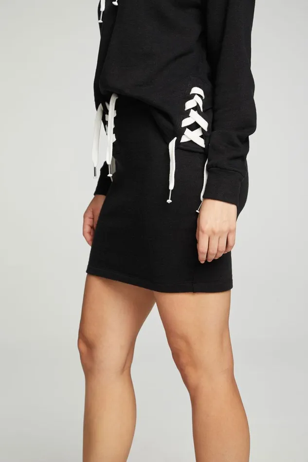 Womens Chaser Brand Bottoms Lace Up Mini Skirt