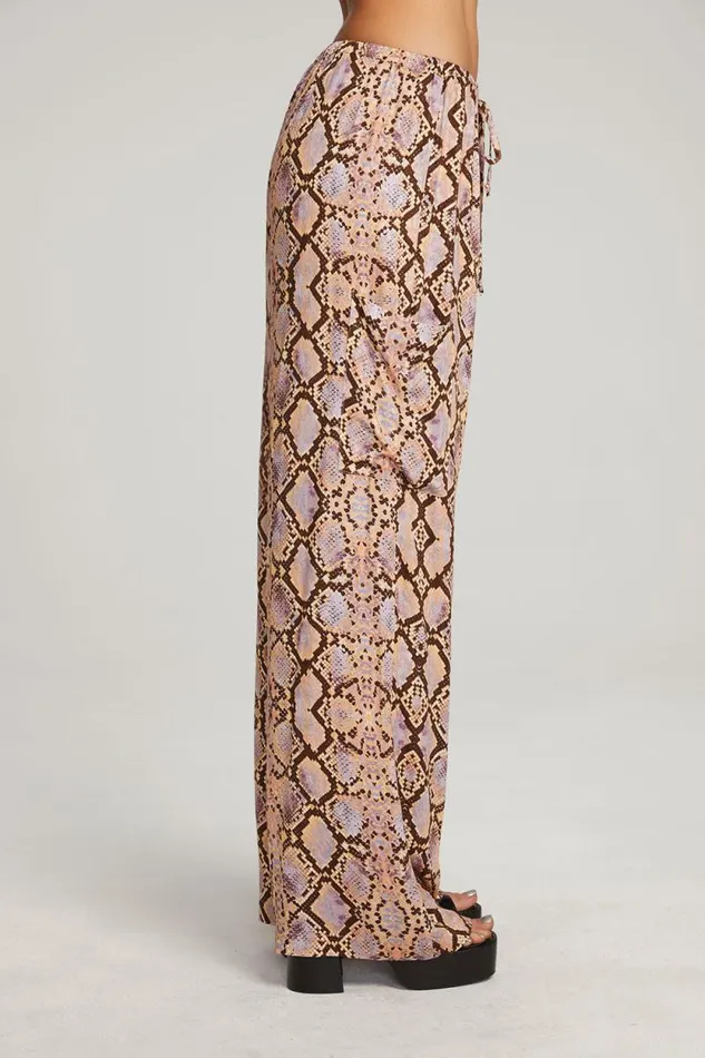 Womens Chaser Brand Bottoms Lee Python Print Trousers
