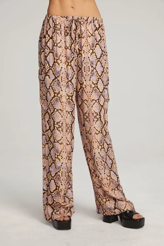 Womens Chaser Brand Bottoms Lee Python Print Trousers