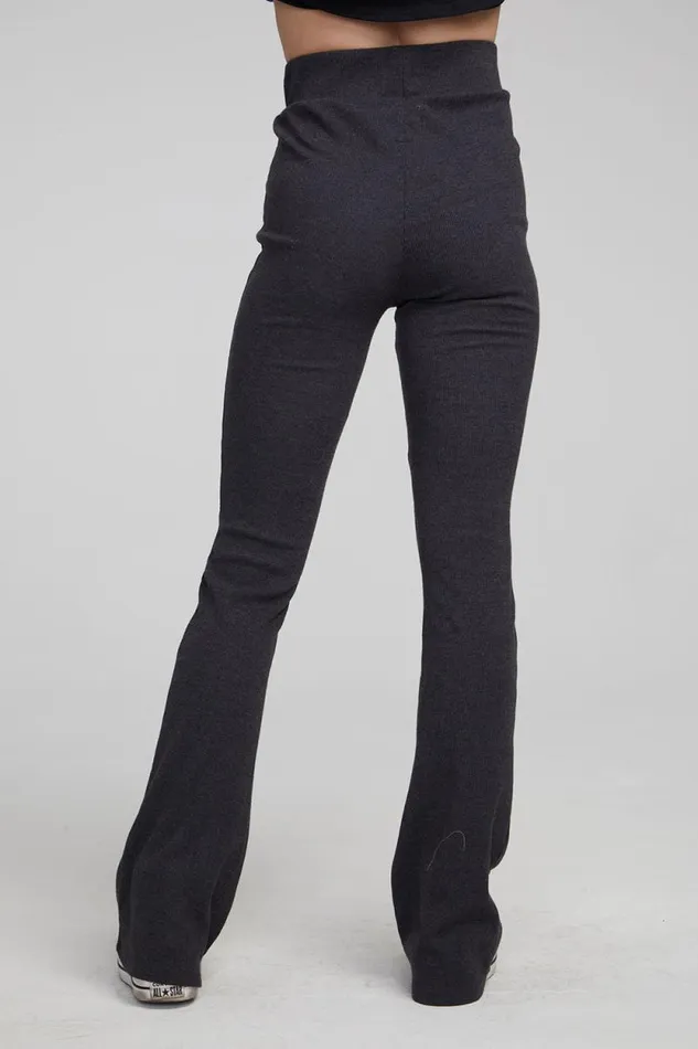 Womens Chaser Brand Bottoms Tara Shadow Black Legging