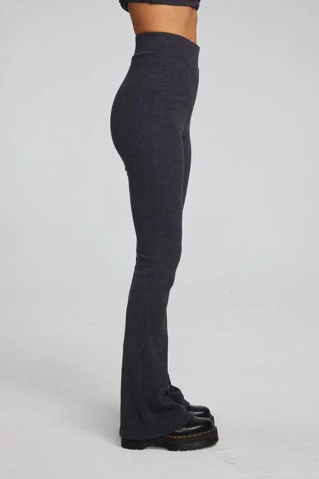 Womens Chaser Brand Bottoms Tara Shadow Black Legging