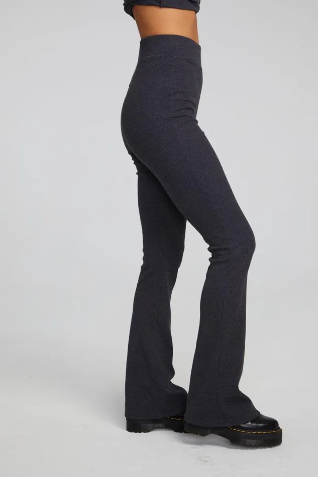 Womens Chaser Brand Bottoms Tara Shadow Black Legging