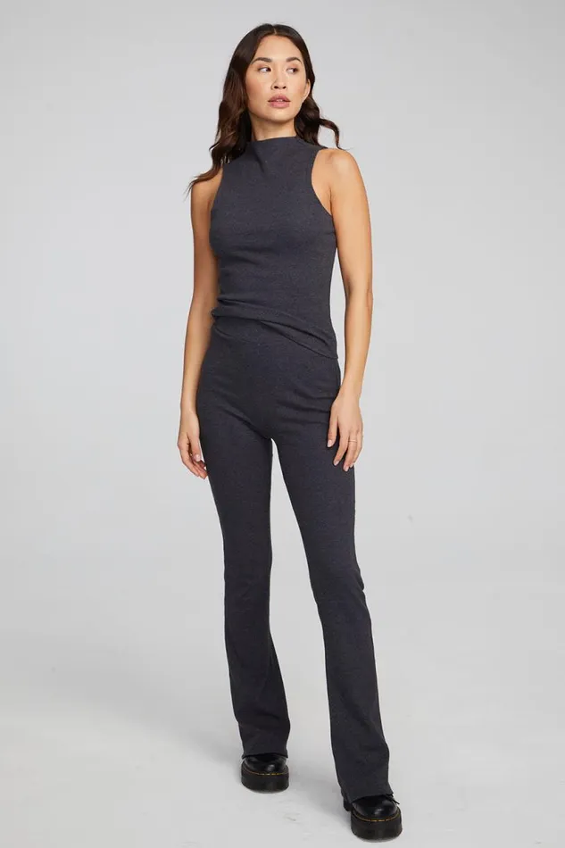 Womens Chaser Brand Bottoms Tara Shadow Black Legging