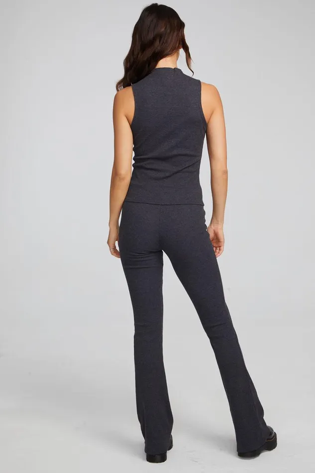 Womens Chaser Brand Bottoms Tara Shadow Black Legging