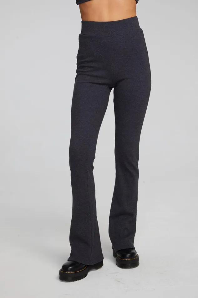 Womens Chaser Brand Bottoms Tara Shadow Black Legging