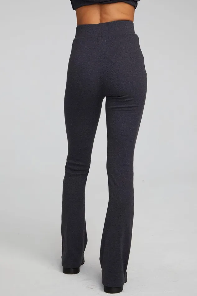 Womens Chaser Brand Bottoms Tara Shadow Black Legging