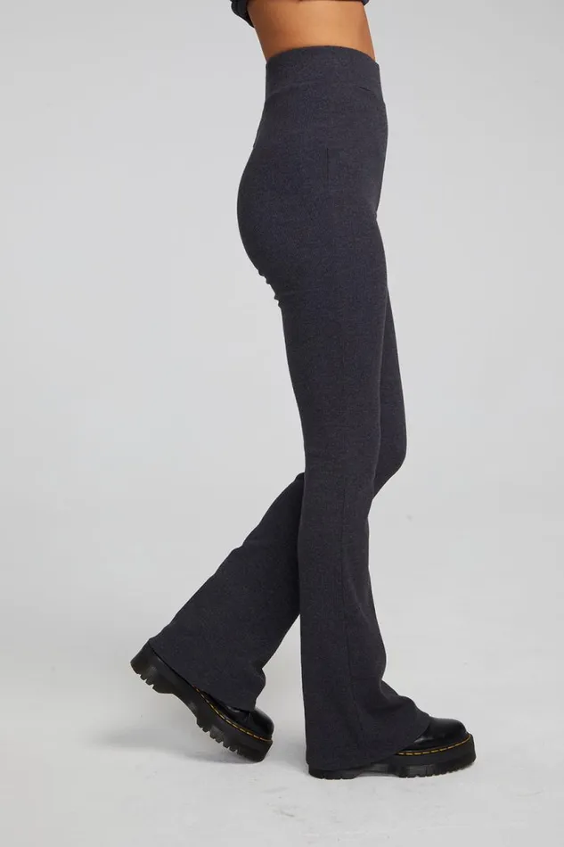 Womens Chaser Brand Bottoms Tara Shadow Black Legging